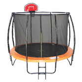 Project Kindy Furniture 6 Pole Trampoline with Safety Net &amp; Basketball Board