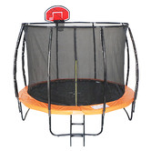 Project Kindy Furniture 8 Pole Trampoline with Safety Net &amp; Basketball Board