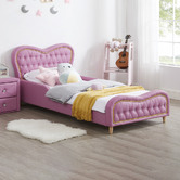 Project Kindy Furniture Princess Faux Leather Single Bed