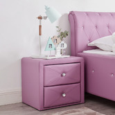 Project Kindy Furniture Princess Faux Leather Bedside Table