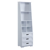Project Kindy Furniture Lenny White Bookcase