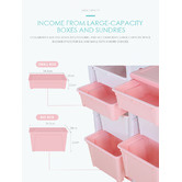 Project Kindy Furniture White &amp; Aqua Combined Storage Unit