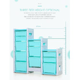 Project Kindy Furniture White &amp; Aqua Combined Storage Unit