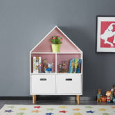 Project Kindy Furniture White &amp; Pink Marlow Bookcase