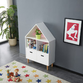 Project Kindy Furniture White &amp; Pink Marlow Bookcase