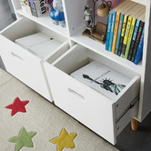 Project Kindy Furniture White &amp; Pink Marlow Bookcase