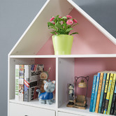 Project Kindy Furniture White &amp; Pink Marlow Bookcase