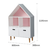 Project Kindy Furniture White &amp; Pink Marlow Bookcase