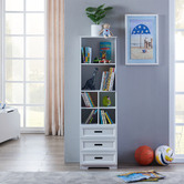 Project Kindy Furniture Lenny White Bookcase