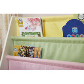 Project Kindy Furniture Pastel Wooden Canvas Sling Bookcase