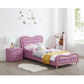 Project Kindy Furniture Princess Faux Leather Single Bed