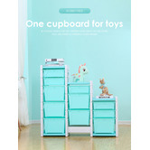 Project Kindy Furniture White &amp; Aqua Combined Storage Unit