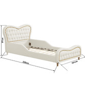 Project Kindy Furniture Princess Faux Leather Single Bed