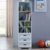 Project Kindy Furniture Lenny White Bookcase