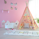 Project Kindy Furniture Pink Blooming Vera Cotton Teepee Tent