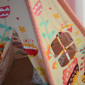 Project Kindy Furniture Pink Blooming Vera Cotton Teepee Tent