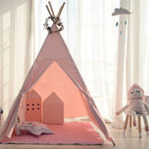 Project Kindy Furniture Pink Square Cotton Teepee Tent