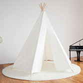 Project Kindy Furniture White Hexagonal Cotton Teepee Tent