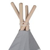 Project Kindy Furniture Grey Stripe Square Cotton Teepee Tent