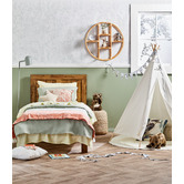 Project Kindy Furniture White Hexagonal Cotton Teepee Tent