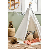 Project Kindy Furniture White Hexagonal Cotton Teepee Tent