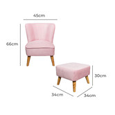 Project Kindy Furniture All 4 Kids 2 Piece Kinsley Armchair &amp; Stool Set