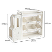 Project Kindy Furniture All 4 Kids Grayson Bookshelf &amp; Toy Storage