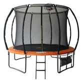 Project Kindy Furniture 8 Pole Trampoline with Safety Net &amp; Basketball Board