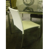 Cassinia Outdoors Olivia Dining Chair in White with Square Tube Legs