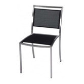 Cassinia Outdoors Mesh Dining Chair in Black / White