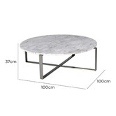 CassiniaOutdoors Mercy Round Marble Coffee Table | Temple & Webster