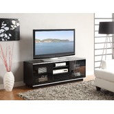 Monument Furniture 150cm Modern Glass-Top Entertainment Unit