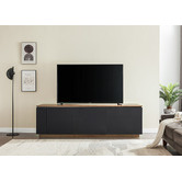 Monument Furniture Dark Oak &amp; Black Hollywood TV Cabinet