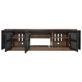 Monument Furniture Dark Oak &amp; Black Hollywood TV Cabinet