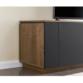 Monument Furniture Dark Oak &amp; Black Hollywood TV Cabinet