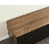 Monument Furniture Dark Oak &amp; Black Hollywood TV Cabinet