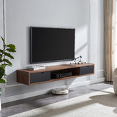 grey wall hung tv unit