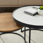 Monument Furniture 2 Piece Nesting Coffee Table Set