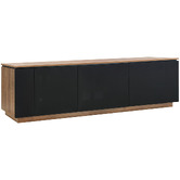 Monument Furniture Dark Oak &amp; Black Hollywood TV Cabinet