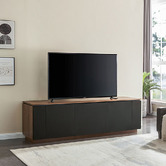 Monument Furniture Dark Oak &amp; Black Hollywood TV Cabinet
