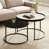 Monument Furniture 2 Piece Gaia Sintered Stone Nesting Coffee Table Set