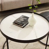 Monument Furniture 2 Piece Gaia Sintered Stone Nesting Coffee Table Set