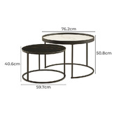 Monument Furniture 2 Piece Gaia Sintered Stone Nesting Coffee Table Set