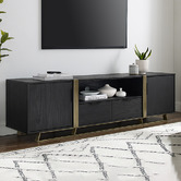 Monument Furniture Black &amp; Gold Athena TV Unit