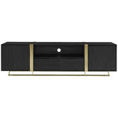 Monument Furniture Black &amp; Gold Athena TV Unit