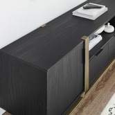 Monument Furniture Black &amp; Gold Athena TV Unit