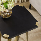 Monument Furniture Black &amp; Gold Athena Side Table