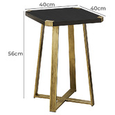Monument Furniture Black &amp; Gold Athena Side Table