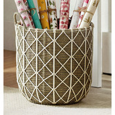 Monument Furniture 3 Piece Ember Woven Seagrass &amp; Cotton Basket Set