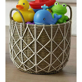 Monument Furniture 3 Piece Ember Woven Seagrass &amp; Cotton Basket Set